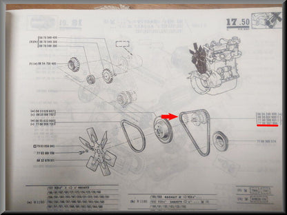 V snaar  – Renault 5 - Renault 6 – OEM 085567600 / 7700567694 – NOS