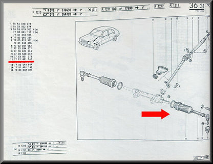 Track rod set – Renault 14 – OEM 7701461140 – NOS