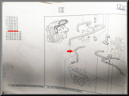 Koelslang  – Renault 18 – OEM 7700657125 – NOS