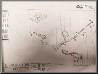 Spoorstang einde links  – Renault 4 - Renault - Renault 18- Renault diverse – OEM 7701460955 – NOS