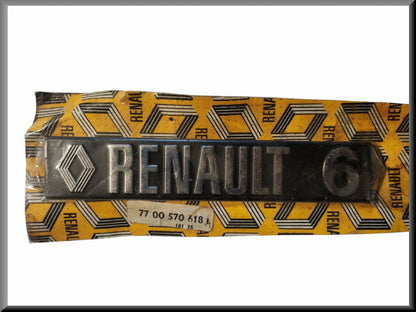 Embleem (Metaal) – Renault 6 – OEM 7700570618 / 7700560618 – NOS
