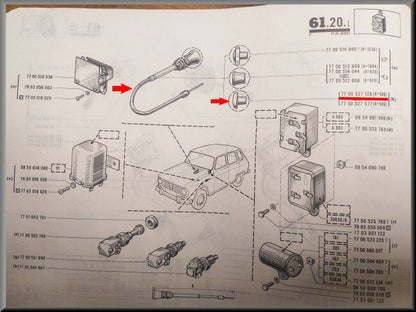Choke cable – Renault 6 – OEM 7700527128 – NOS