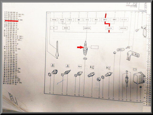 R18-Fuego-Trafic-Master: Bougie set (4stuks, 580LS) (New Old Stock).