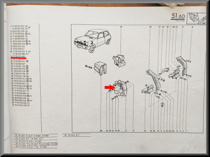 Ophangsteun versnellingsbak  – Renault 5 – OEM 7700533443 – NOS