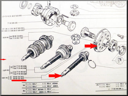 Crown wheel and pinion (9 and 34 teeth) – Renault 16 – OEM 0996130703A – New