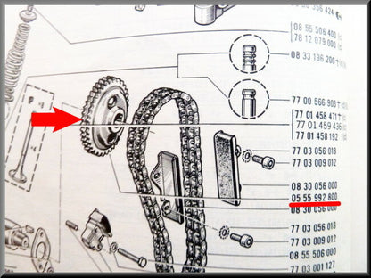 Pignon d'arbre à cames – Renault 12 Gordini – OEM 0555992800