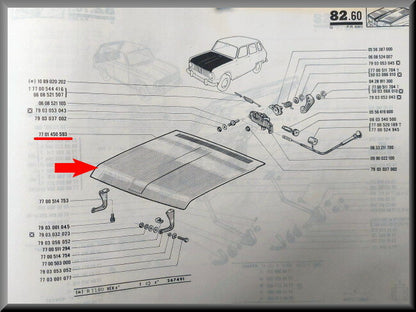 Motorkap – Renault 6 – OEM 7701450593 (New Old Stock)