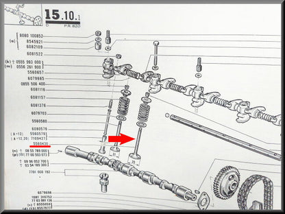 Intake valve (35 mm, 102.9 mm, 8 mm) – Renault 16 TL, L – OEM 7701458189 / 0556043000