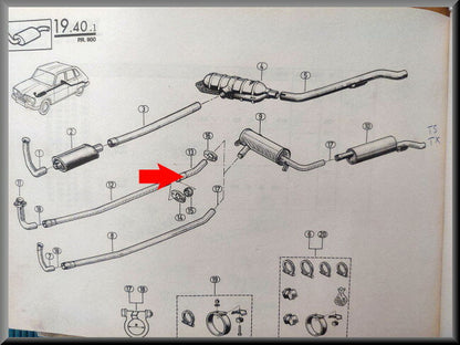 Uitlaat vlampijpje – Renault 16 TX, TS – OEM 7700655753
