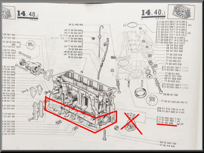 Onderblok type 807, 1565 cc – Renault 16 TS – OEM 7701451680