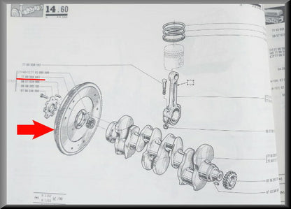 Volant moteur (diamètre 30 cm alésage 46 mm) – Renault 16 – OEM 7700504643