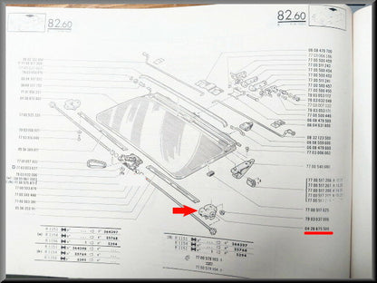 Stelblok open dak – Renault 16 - Renault 30 – Renault diverse - OEM 0428875500