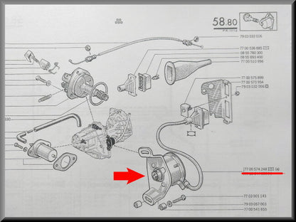 Elektronisch brein – Renault 12 – Renault 15 - Renault 17 - OEM 7700694395