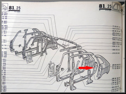 Slotplaat links achter  – Renault 16 – OEM 0991306200 – NOS