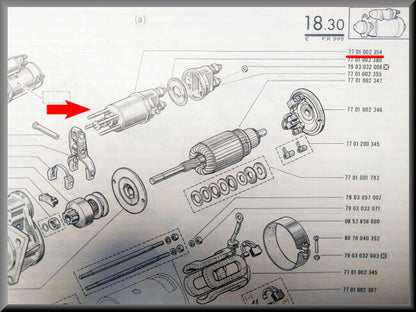 Relais démarreur – Renault 16 – OEM 7701002354