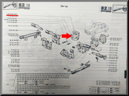 Slotvanger rechts (metaal) – Renault 16 – OEM 0854954000