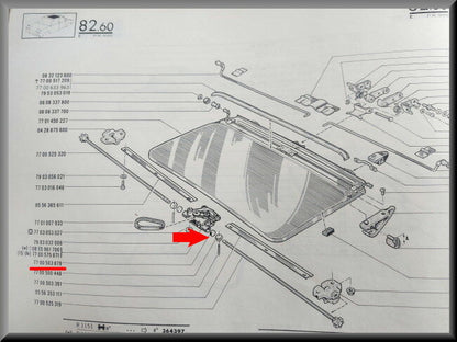 Kogelgewricht open dak open dak as – Renault 16 - Renault 17 - Renault 20 - Renault 30– OEM 7700503879