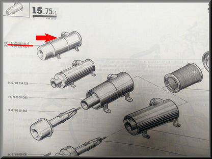 Luchtfilterhuis – Renault 16 TS – OEM 7700501561