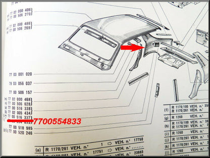 Aile arrière droite – Renault 12 – OEM 7700554833A