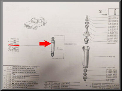 Amortisseurs arrière – Renault 12 – OEM 7700578724 – NOS