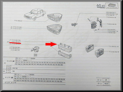 Glove compartment lighting – Renault 12 – OEM 7701348364