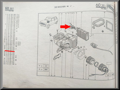 Kachelkraan  – Renault 5 – OEM 7701349051 – NOS