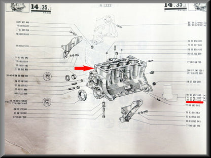 Bas-moteur – Renault 5 – OEM 7701457010 – NOS