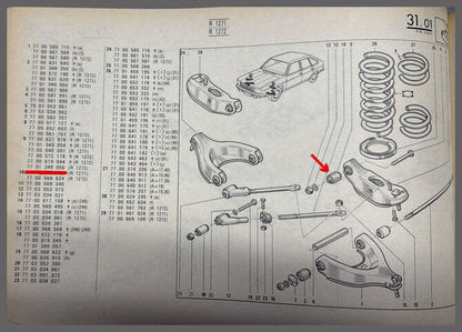 Silent bloc bras de suspension inférieur – Renault 20 - Renault 30 – OEM 7701349056 – NOS