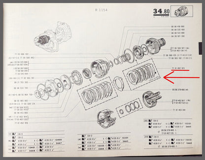 Kit d'embrayage boîte automatique – Renault 16 – Réf. OEM 7701452915 – NOS