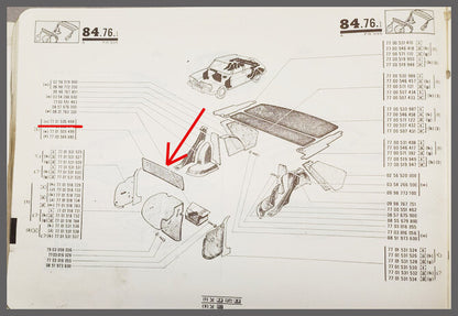 Revêtement de tableau de bord – Renault 16 – OEM 7701505498