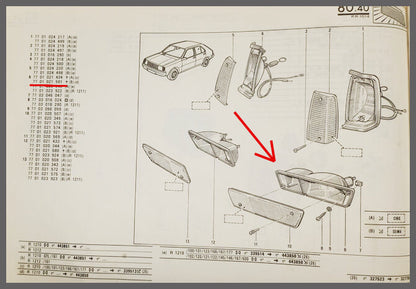 Unité clignotant gauche (Seima) – Renault 14 – OEM 7701021581 – NOS