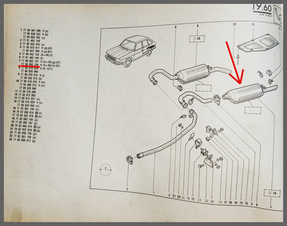 Uitlaat demper – Renault 20 – Renault 30 - OEM 7700652157 - 7700652158 – NOS