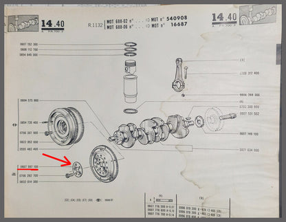 Rondelle frein d'écrou de volant moteur – Renault 8 – Renault 10 - OEM 0607597100 – NOS