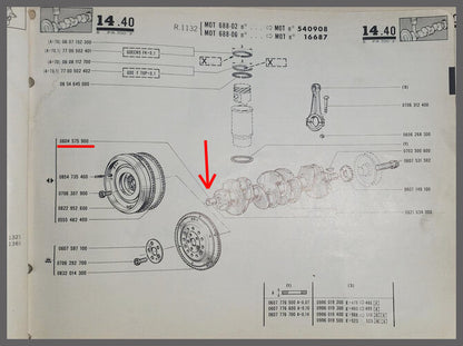 Geleidebus Vliegwiel messing zelfsmerend – Renault 4CV – Renault diverse - OEM 0604575900 - 7700553174 – NOS
