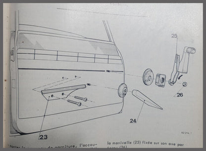 Window crank mount – Renault 16 (1150-1151) – OEM 252525 – NOS