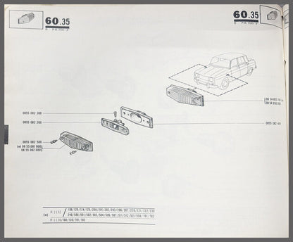 Répétiteur d'aile – Renault 8 – Renault 10 - OEM 0854855100 - 0854950000 – NOS