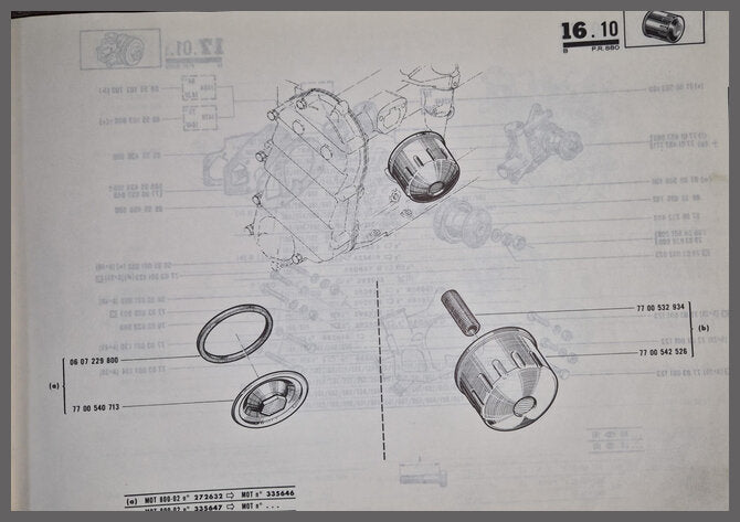 Tige filetée filtre à huile – Renault 4 – Renault 5 - Renault 6 - OEM 7700532934 – NOS