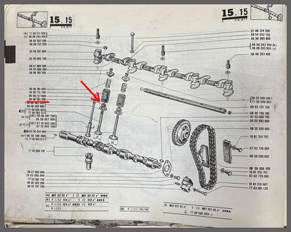 Rondelle de ressort de soupape petit ressort de soupape – Renault 16 – OEM 0608381300