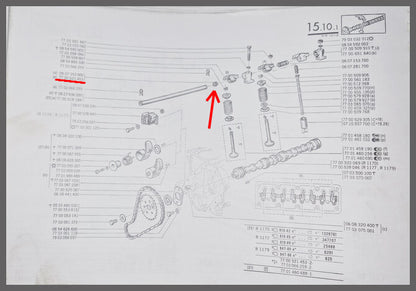 Ressort d'arbre de culbuteurs – Renault 12 – OEM 7700521453