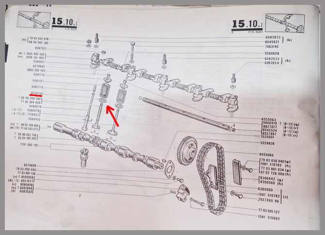 Klepveer ring – Renault 16 L-TL – OEM 0607970300 – Used