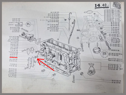 Bouchon canal d'huile – Renault 16 – OEM 0608453709