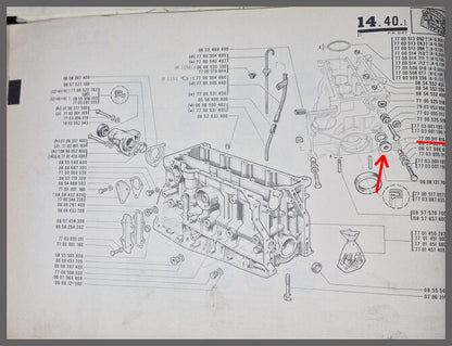 Oil gallery plug – Renault 16 – OEM 7700511816