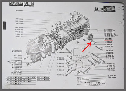 Plaquette de blocage écrou de réglage roulement de différentiel (boîte 4) – Renault 16 – Renault 12 Gordini - Renault divers - OEM 0608306602AA