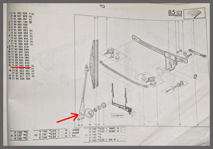 Bras d'essuie-glace SEV Marchal – Renault 18 – OEM 7701022430 – NOS