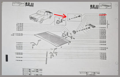 Kit de réparation serrure de hayon – Renault 12 – OEM 7701453953 – NOS