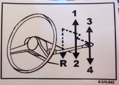 Transparent inside car window sticker with wiring diagram 1150 1965 1967 – Renault 16 (1150 1965 - 1967)– OEM 8576843