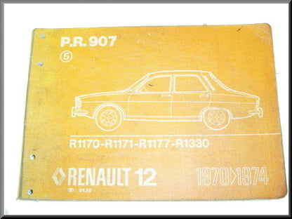 Onderdelenboek PR 907 uitgave 1 1969 R1170  – Renault 12 – Used