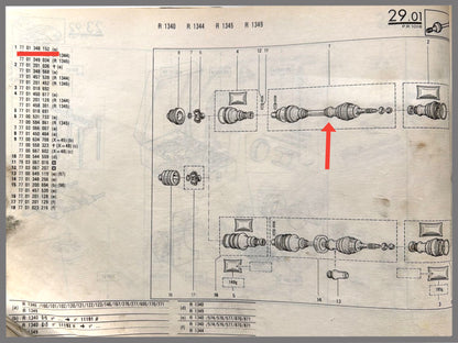 Aandrijfas - Renault 18 GTL - OEM 7701348152