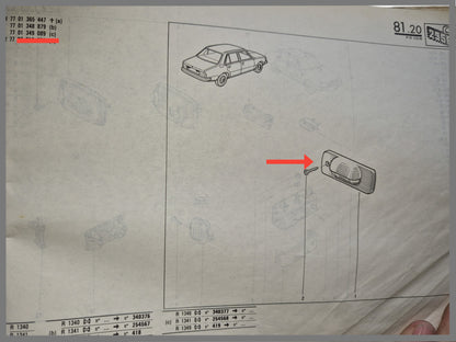 License Plate Lights - Renault 9 - Renault 18 - OEM 7701349089