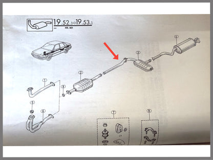 Silencieux central - Renault 21 -OEM7700797168